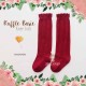 Ruffle Basic Knee Sock