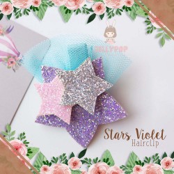 Stars Violet Hairclip