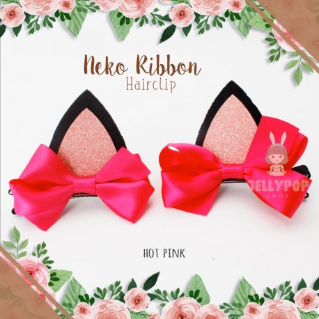 Neko Ribbon Hairclip