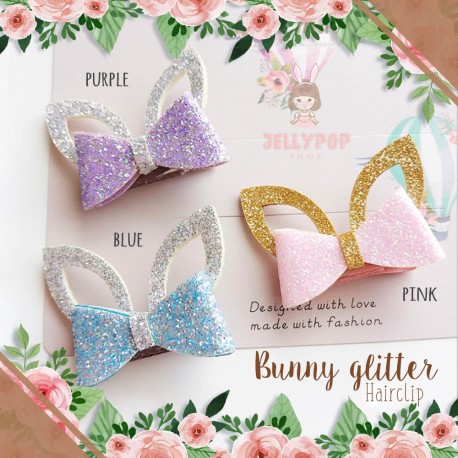 Bunny Glitters Hairclip
